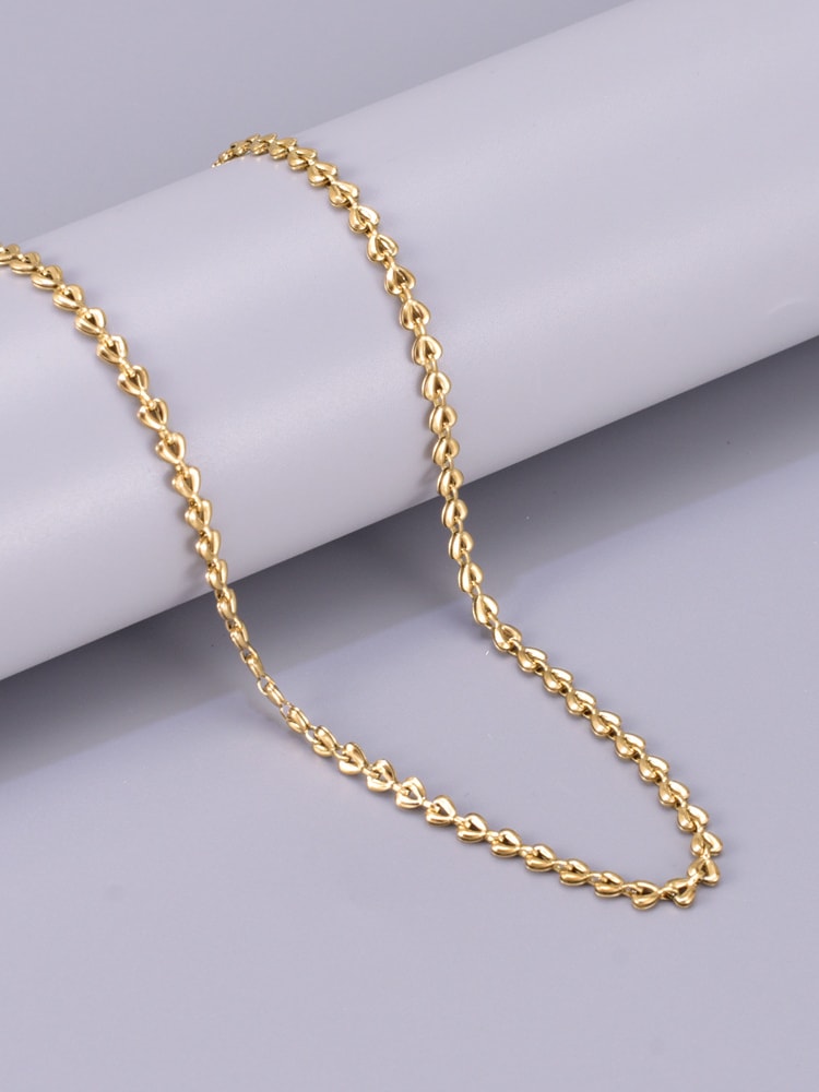 Elegant Heart Link Necklace
